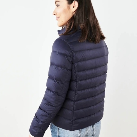 DESIGN LAB Lightweight Hooded Down
Quilted Puffer Jacket, Navy - Picture 2 of 7
